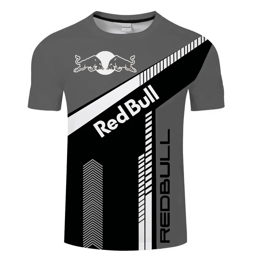 Red Bull เสื้อยืดผู้ชายฤดูร้อน Red Bull เว็บไซต์อย่างเป็นทางการ Racing 3D การพิมพ์แฟชั่นแขนสั้น Street Casual Quick-drying Tops