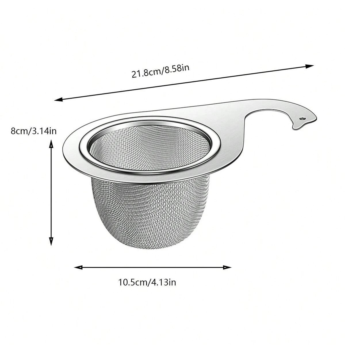 Stainless Steel Kitchen Sink Filter Screen With Detachable Handle Vegetable Sink Dry Wet Separation Drainage Filter - Image 2