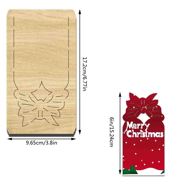 

SIZZIXDIES 1piece 6-inch Christmas gift pack wooden cutting dies suitable for most machines