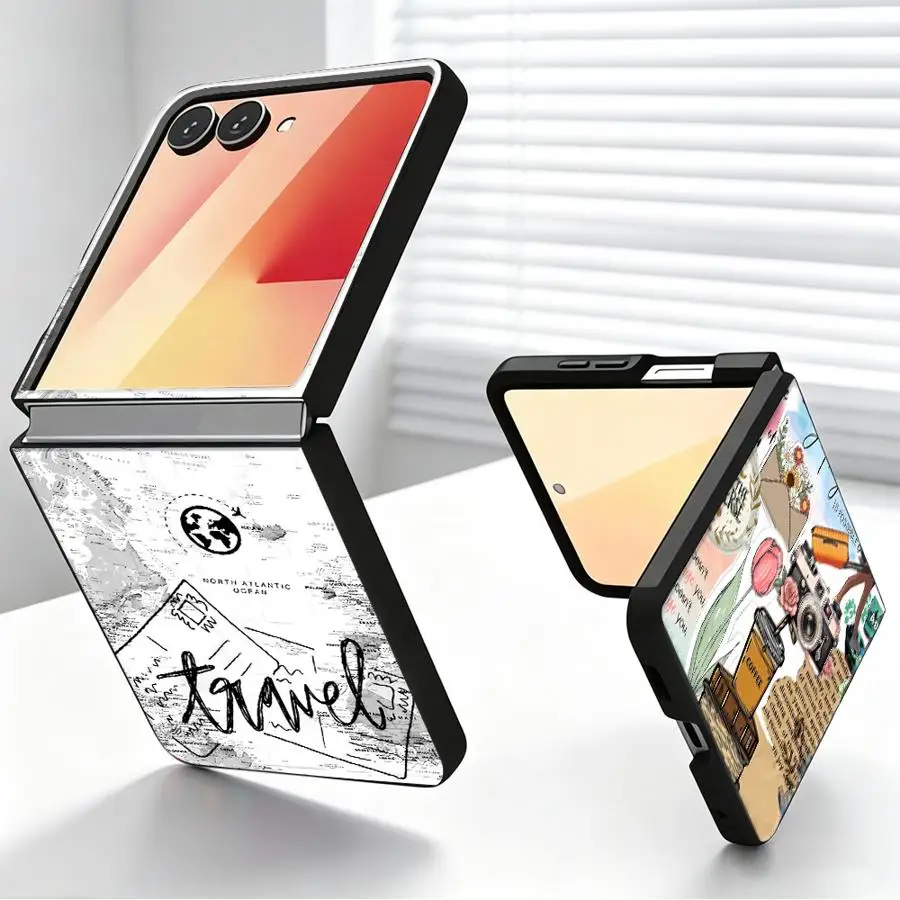 Case Suitable For Samsung For Galaxy Z Flip 8 Z Flip6 Z Flip7 FE 7 6 5 4 3 Z Flip4 Z Flip3 Z Flip5 Back Phone Cover Travel