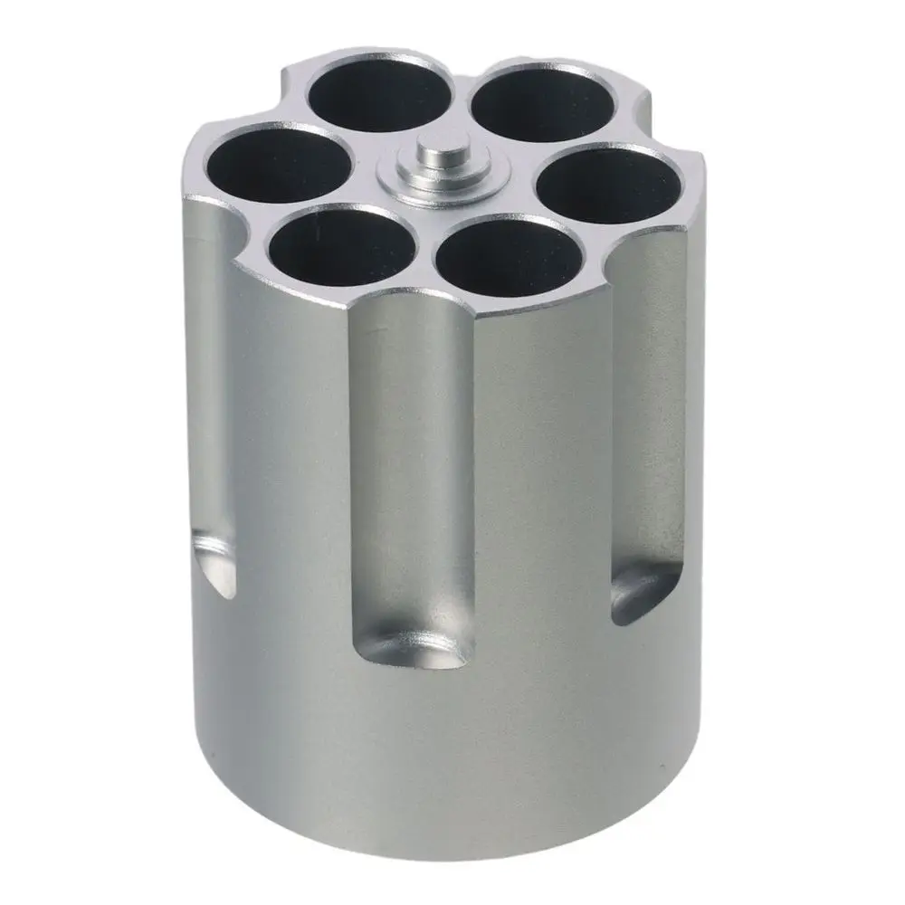 Pemegang pena silinder pistol, tempat pena bergulir, tempat pensil aluminium, tempat pena meja anti selip untuk dekorasi kantor