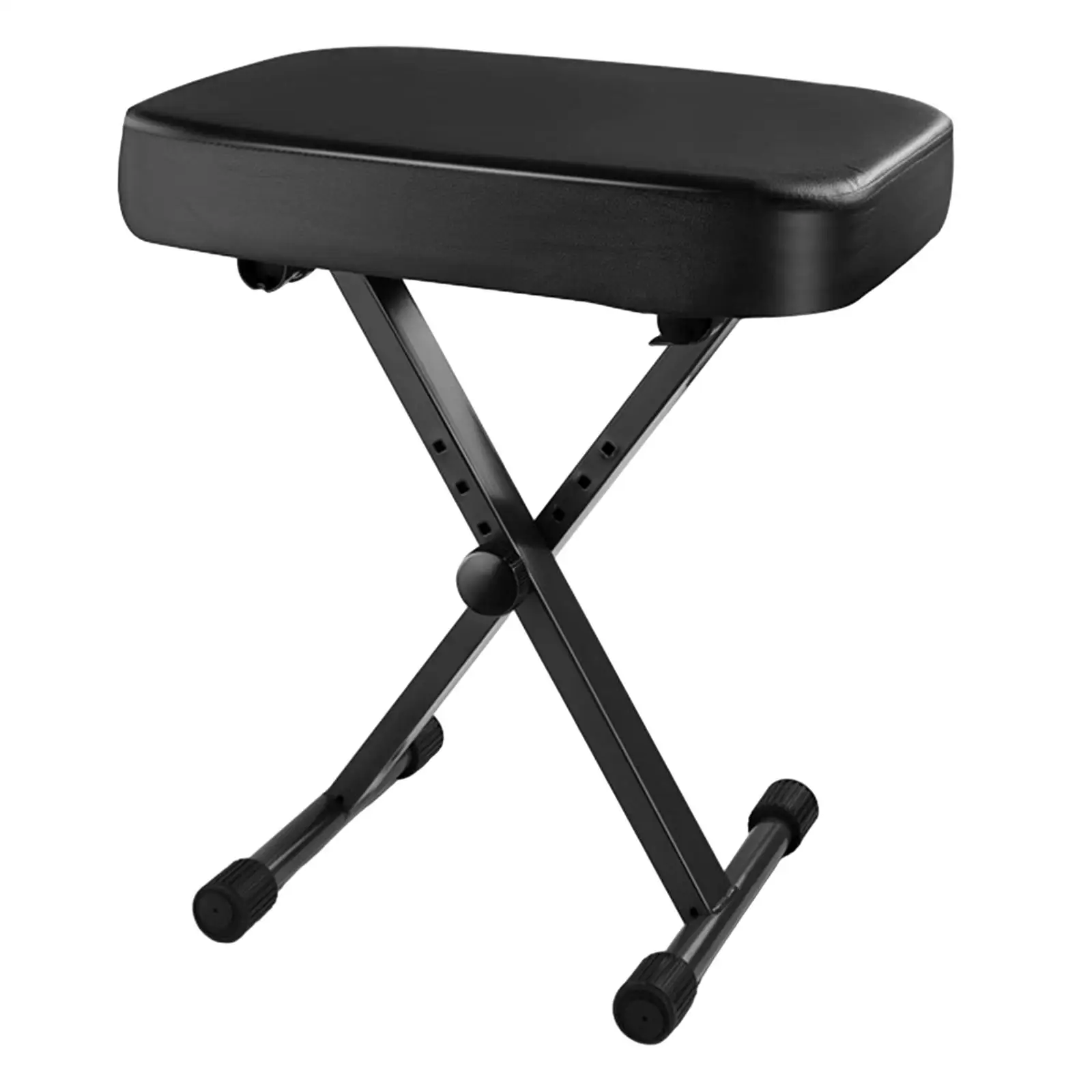 Piano Bench Adjustable Height Portable Heavy Duty Foldable Folding Piano Stool for Guitar Stage Electronic Piano Practice Studio