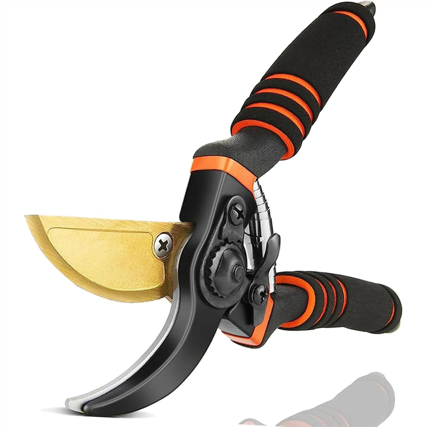 

Pruning Shears with Ultra Sharp German Steel Blade, Rust-Resistant Garden Scissors for Effortless 1-Inch Cut, Ergonomic Handle