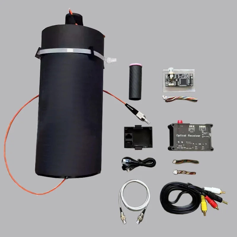 

Optical Fiber Outlet Box with Sky End 2KM D0.3mm Light Fiber Optic Optional Ground End Module Wireless Control for RC FPV Drone