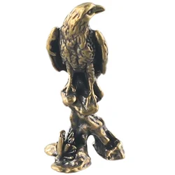 Eagle Statue Sculpture Handmade Crafts Ornament Vintage-Copper Bird Figurine Home Office Desk Animal Decoration