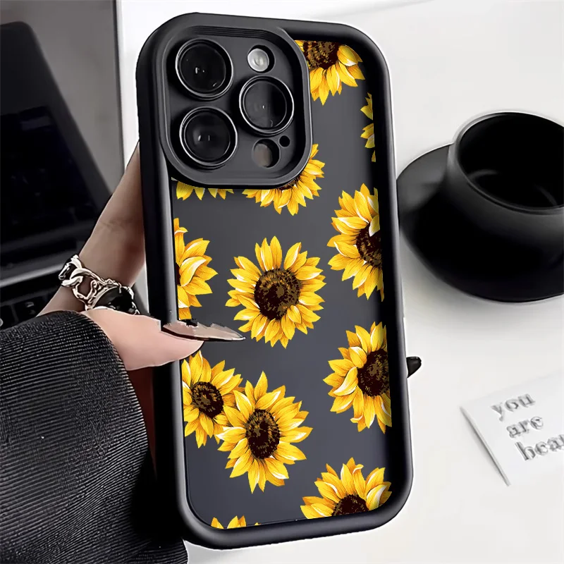 Sunflower Flower Phone Case For Xiaomi Mi 11 Lite Case Redmi Note 12 Pro 10 10S 11S 12C 10C 9A 9C 9T Poco X5 F5 F4 C31 C55 Cover