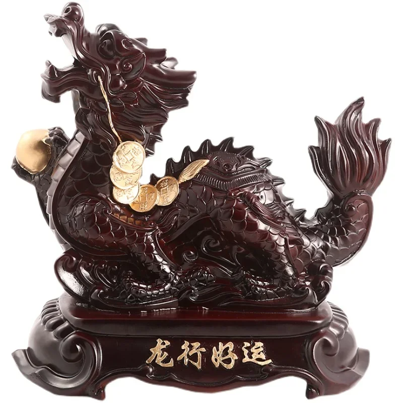 Chinese Style Removable Dragon Piggy Bank Decorations Resin Living Room Entrance Home Decoration Domestic