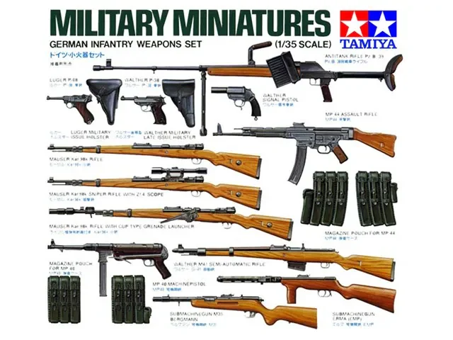 TAMIYA 1/35 35111 German Infant Weapons Set - Plastic Model Kit