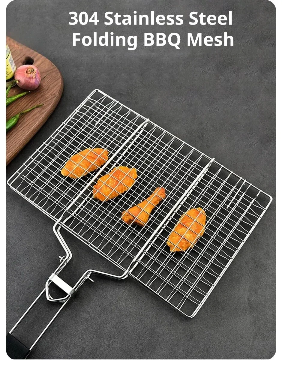 Non-stick Home Barbecue Basket Cookware Bbq Barbecue Kitchen Utensils Grill Mesh Mat Party Tools Meat Picnic Steak Vegetable Bar - Image 4