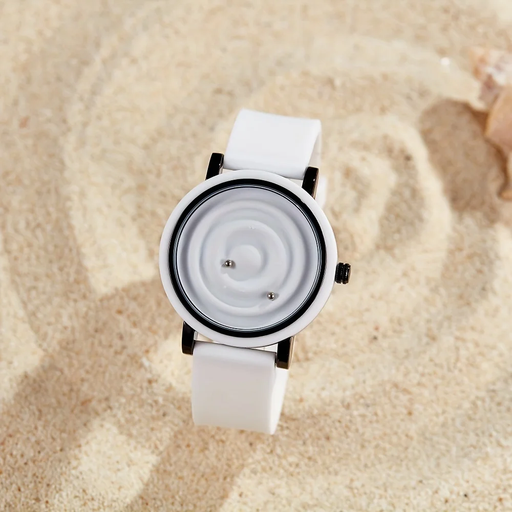 Personalized fashionable floating magnetic pointer free ball bearing creative simple waterproof quartz watch student women men