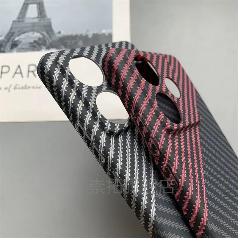 For Realme GT7 Pro GT 7T Case Simple Carbon Fiber Color Matching Texture PC Anti-drop Cover For Realme GT 7 Pro 7T Funda