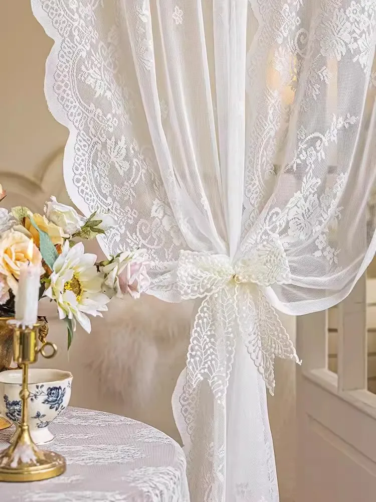 1 Пара французских ретро-бантов, кружевные Завязки для штор, завязки, завязки для штор, застежки для штор, домашний декор