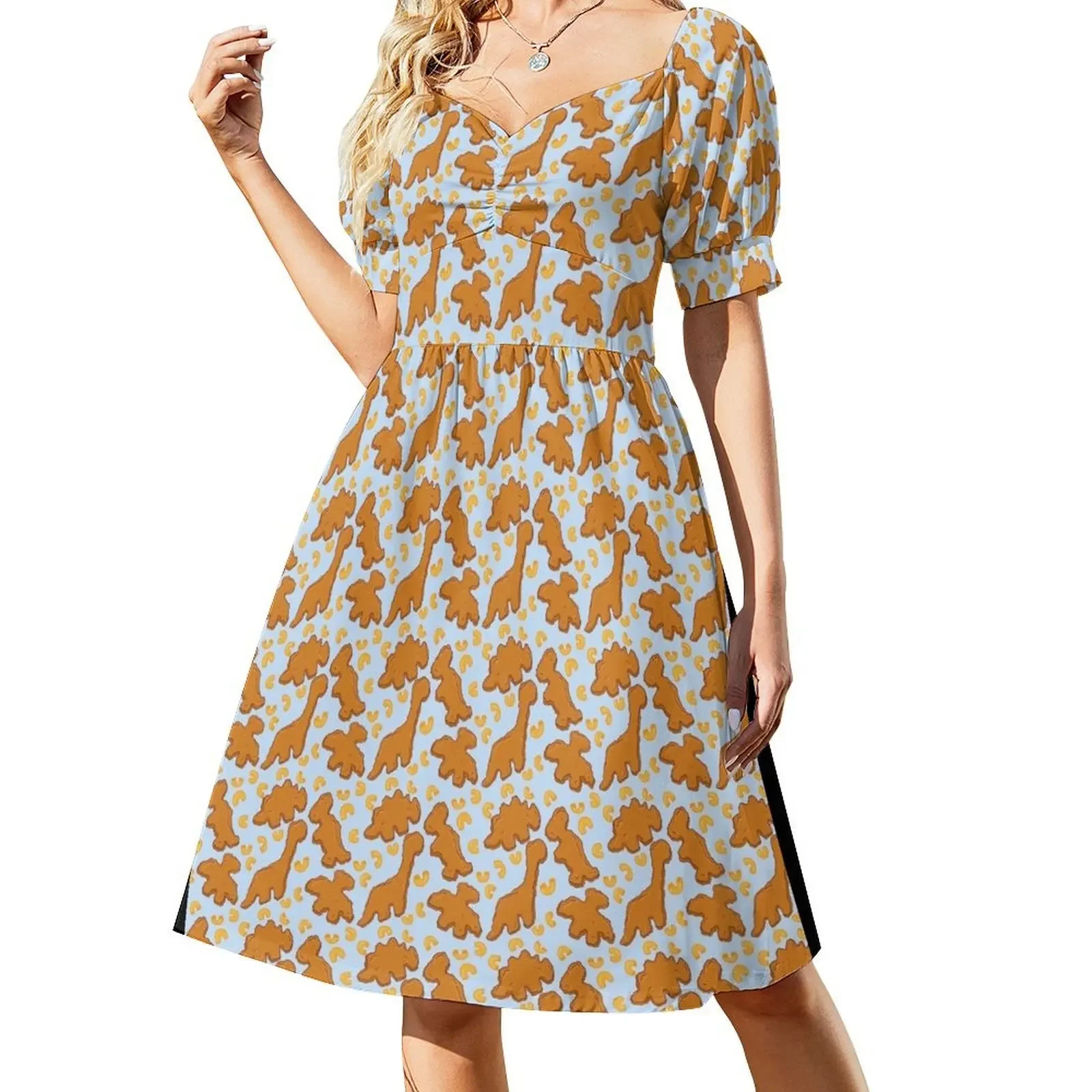 

Mac and Dino Nuggets Pattern Dress elegant party dresses for women 2024 Summer skirt Beachwear Female dress