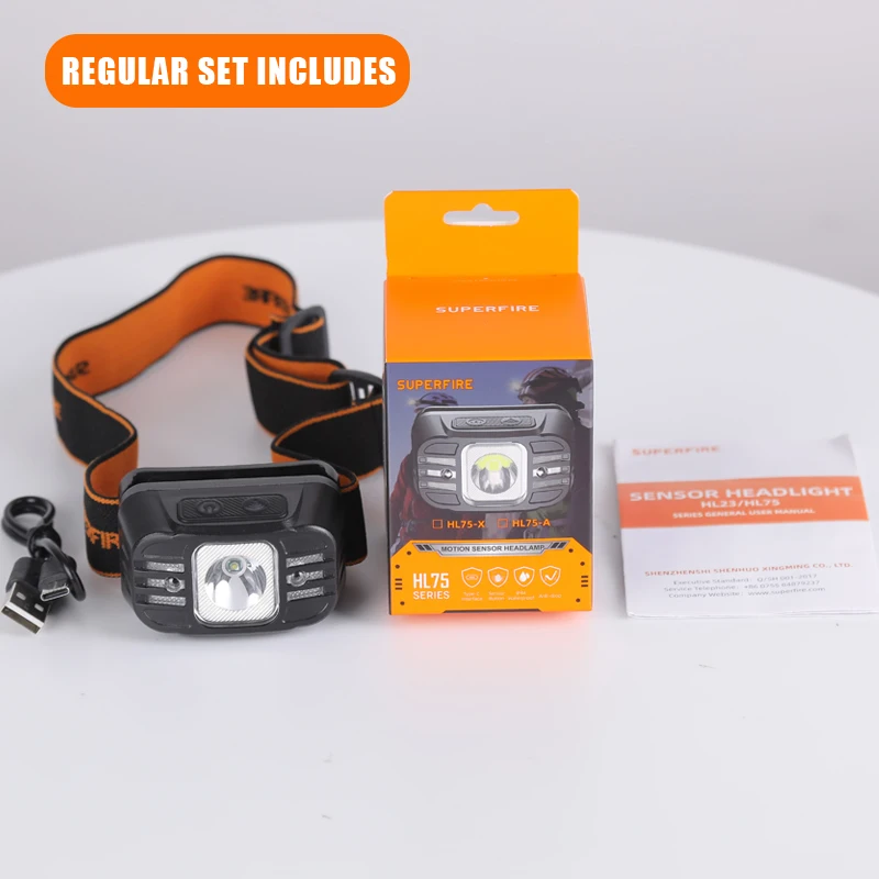 SUPERFIRE Mini LED USB C Wiederaufladbare High Power Mini Kopf Lampe Licht Sensor Scheinwerfer Front Licht Für Arbeiten Angeln Scheinwerfer – Detail 9