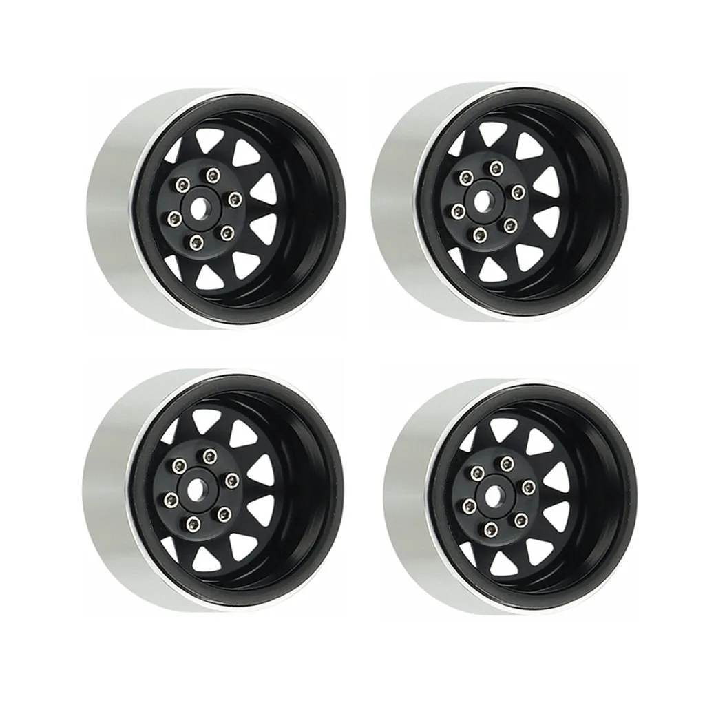 1.9 Aluminum Alloy CNC Wheel Beadlock Wheel Rim Hub for 1/10 RC Crawler Car Axial SCX10 90046 AXI03007 TRX4 VS4-10 Redcat Gen8