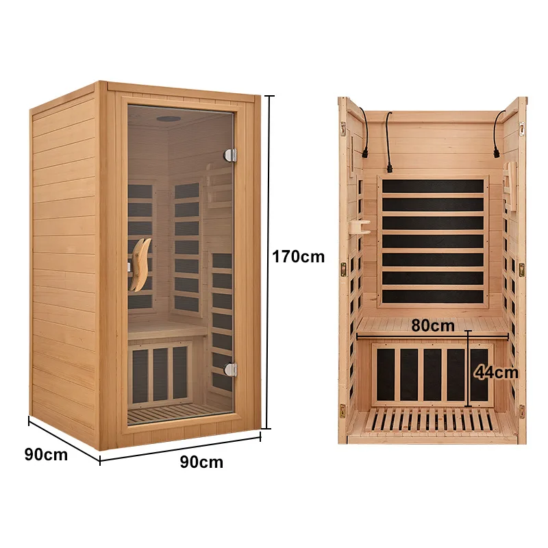 

Family Mobile Single Hemlock Far Infrared Sauna Steam Room Foreign Trade