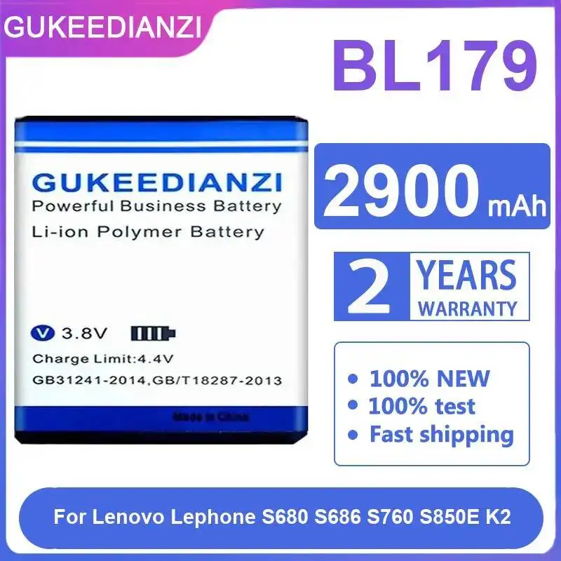 

Надежная батарея BL179 для мобильных телефонов Lenovo Lephone K2 S680 S686 S760 S850E, 2900 мАч, высокая производительность