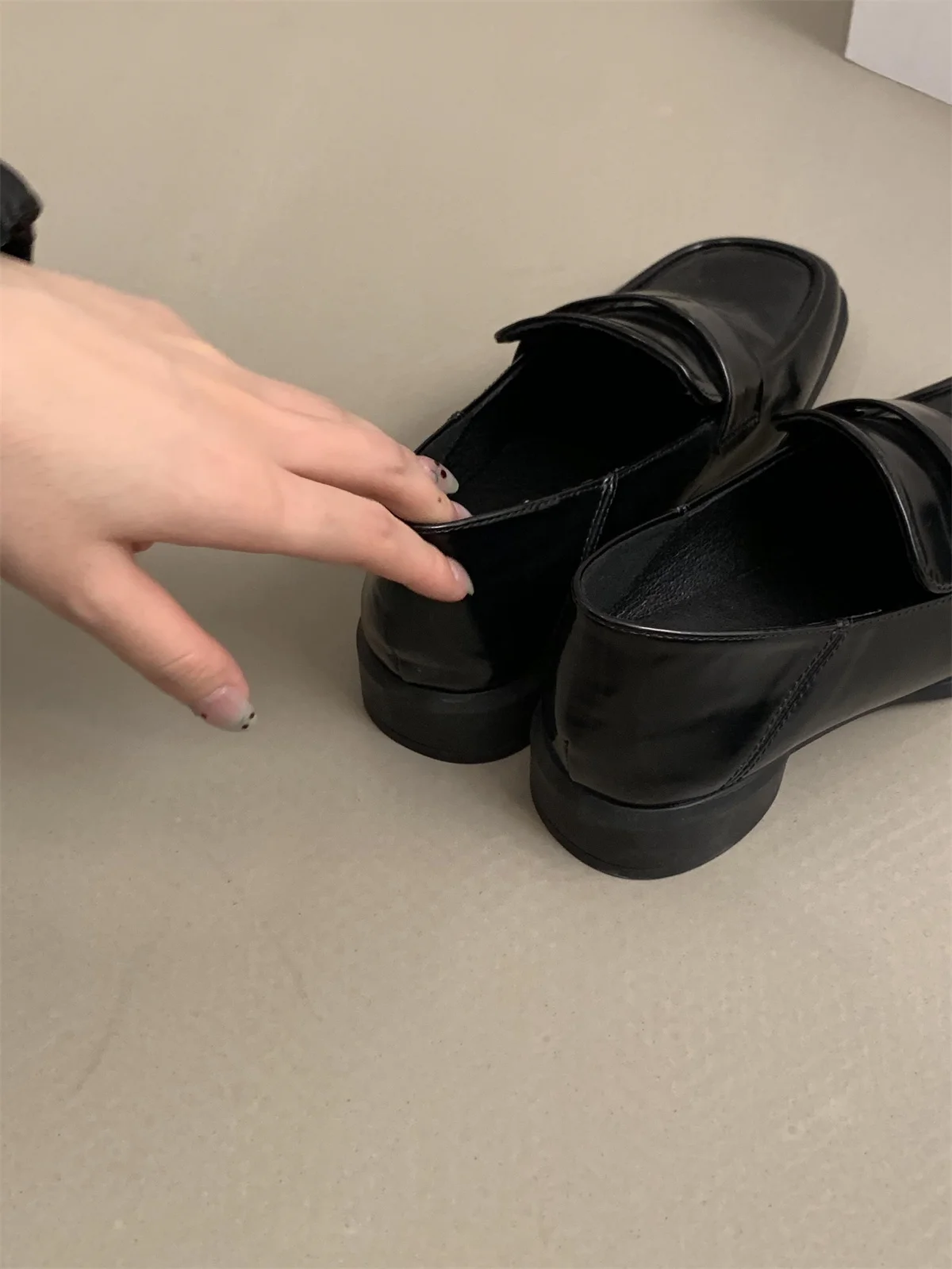 Casual Driving Penny Loafers Shoes Thick Heel Slip-On Shoes for Women Retro Worker Shoes British Style Pumps Zapatos De Mujer