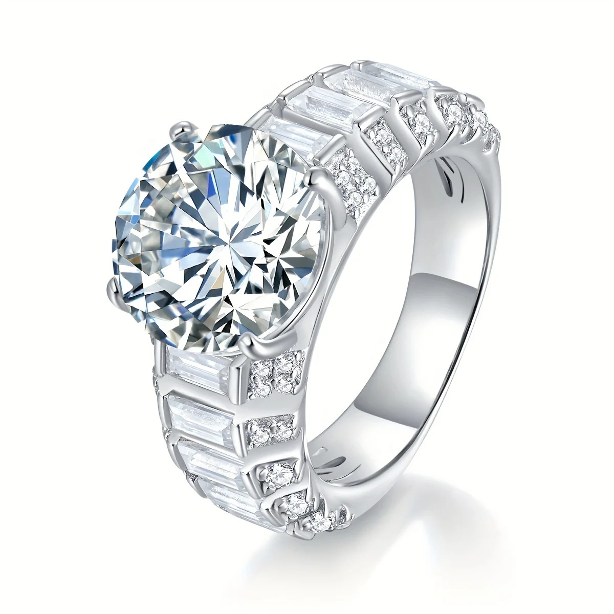 

5 Carat 18K Gold Plated, S925 Silver, Personalized Moissanite Ring Affordable Luxury Jewelry