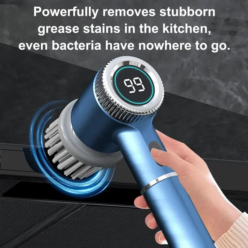 Automatic Wireless Dishwashing Brush USB Rechargeable Electric Cleaning Brush Dish Washers Kitchen Bathtub Tile Cleaning Brushes