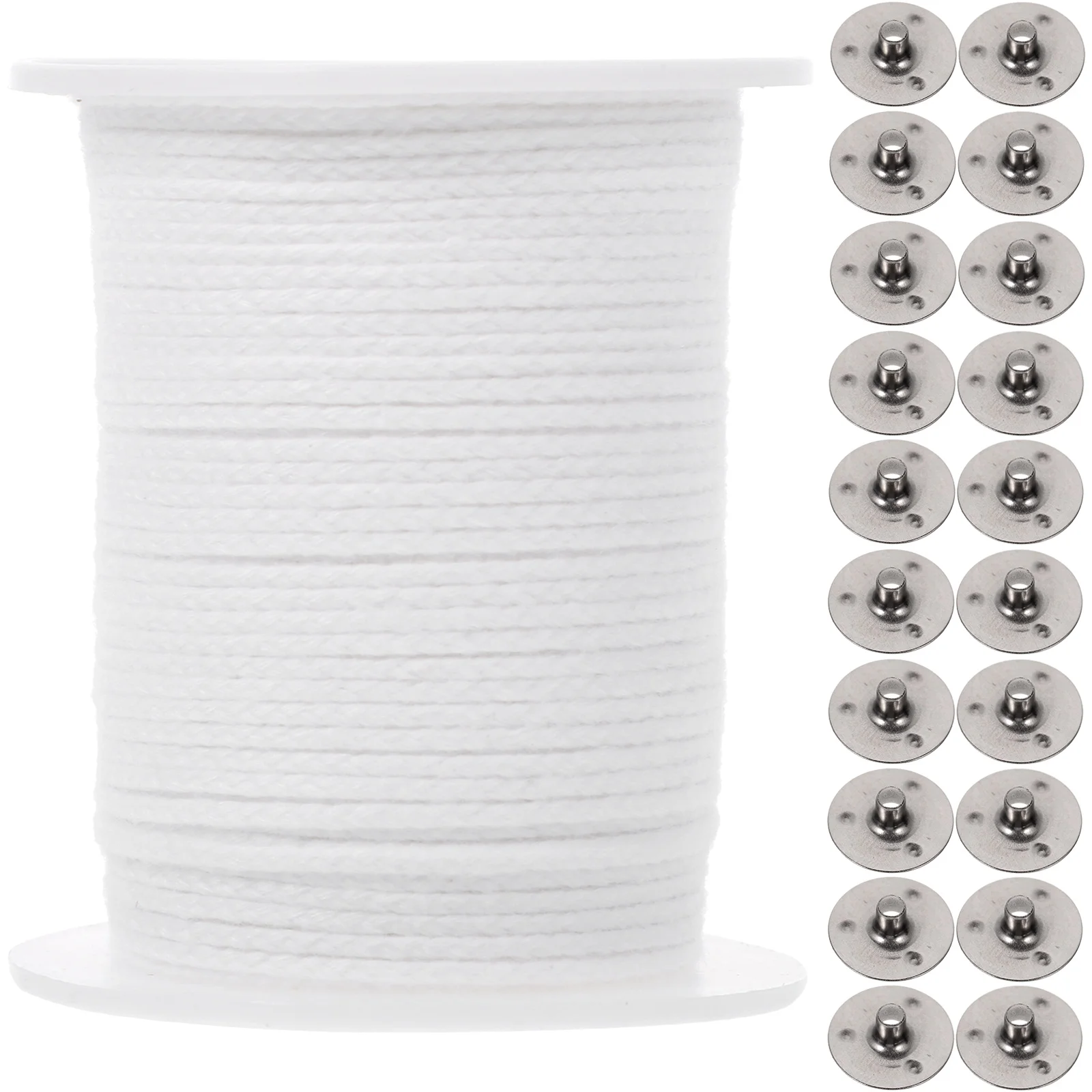 

1Set Premium Cotton Wicks with Base for DIY Making Long Wicks Supply Kit for Home Decor Festival Party Decoration