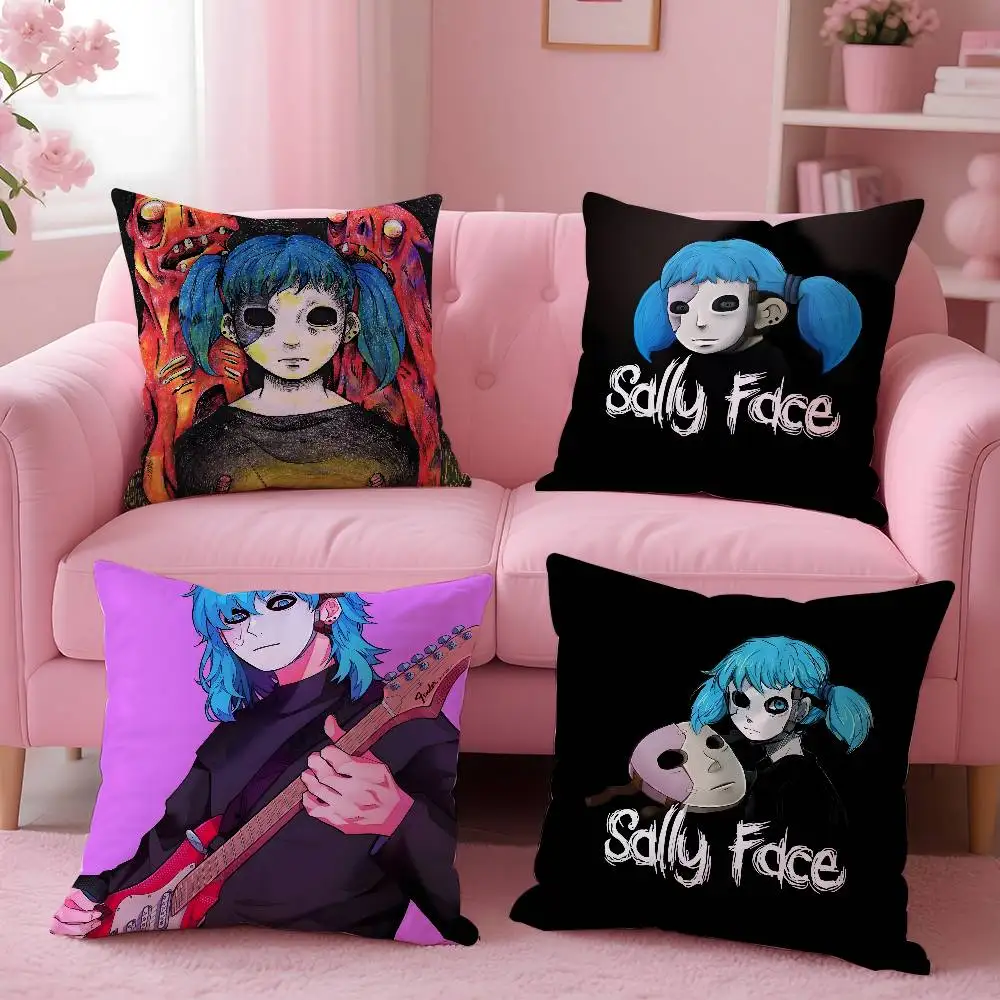 Sally Face Pillow Case Pattern Printed Pillowcase For Living Room Sofa Cushion Cover & Bedroom Decor