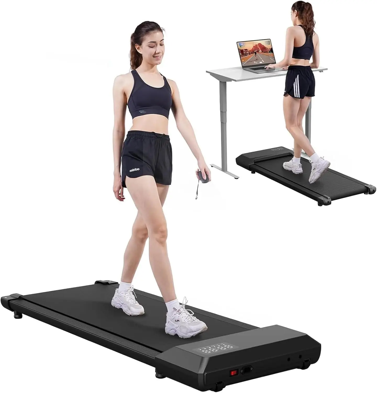 

Walking Pad, Smart Under Desk Treadmill, Treadmills for Home/Office, 2 in 1 Walking Pad Treadmill with LED Dispaly & Remote Cont