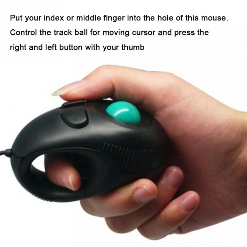 Imagem -05 - Mouse Trackball Laser com Fio 2.4g Controle de Polegar Portátil com Fio Mouse Portátil 1600dpi Dedo Handhold Mouse para Computador Portátil Novo