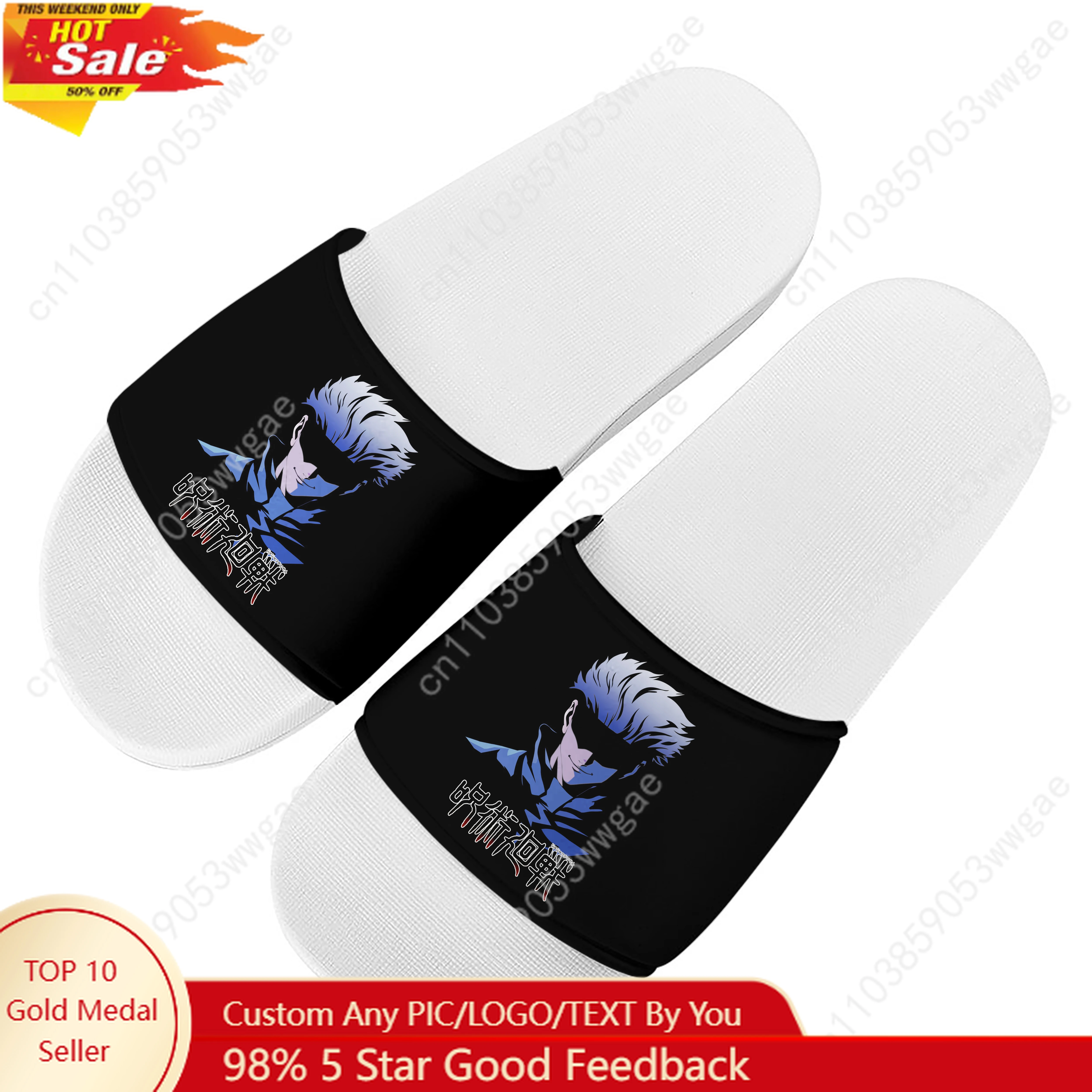

Gojo Sandals Home Slipper Water Shoes Mens Womens Teenagers Sandal Bathroom Beach Pool Fashion Anime Custom Made Summer Slippers