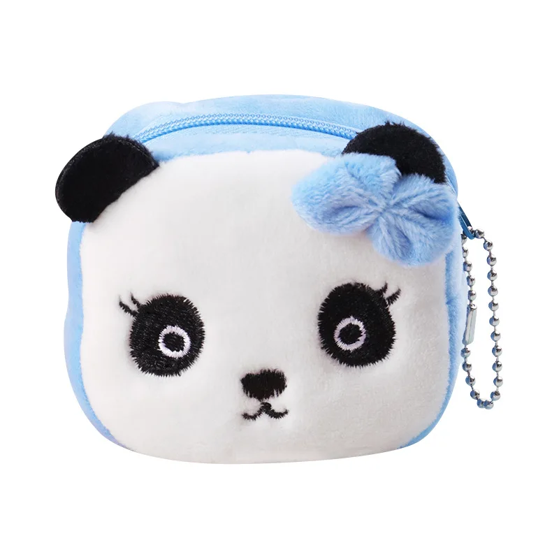 Portamonete in peluche con gatto carino animale creativo da donna Portamonete con cerniera panda Cuffie cablate USB Mini portachiavi Regali di compleanno per bambini