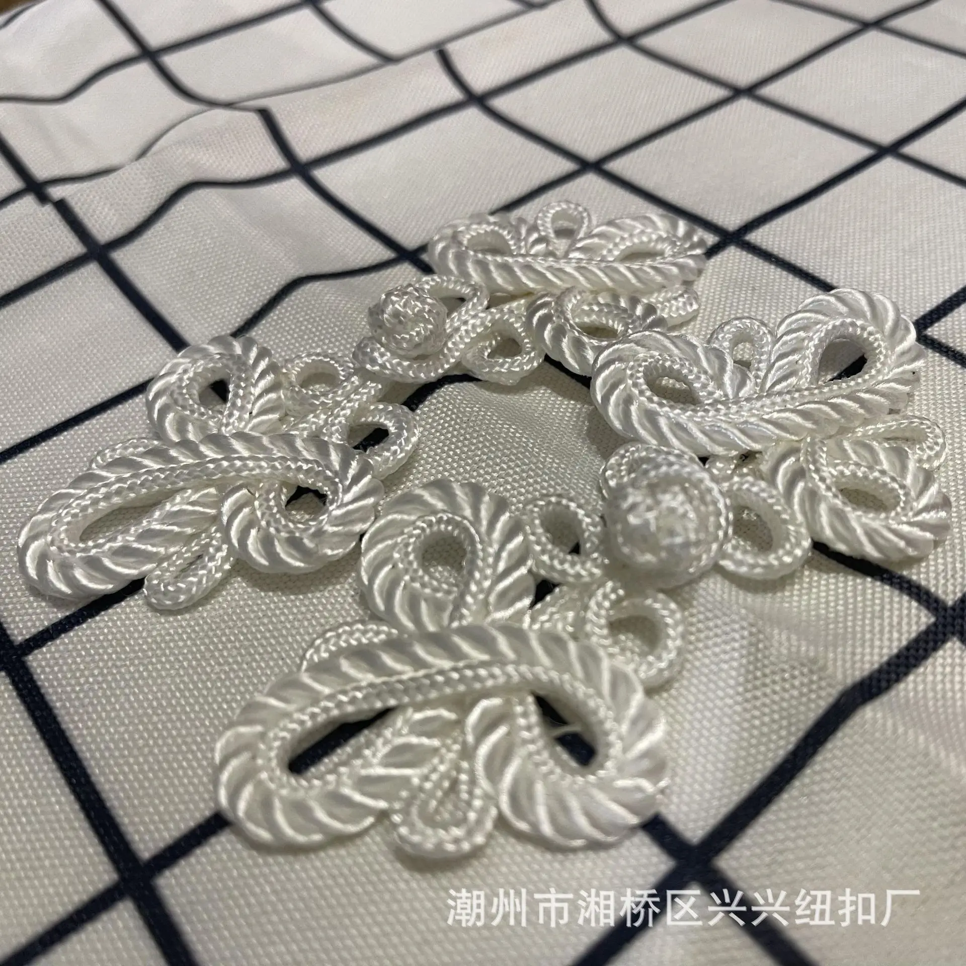 

Нейлоновая белая китайская пряжка Cheongsam, реквизит для сценической одежды, аксессуары для одежды, традиционные пуговицы для одежды