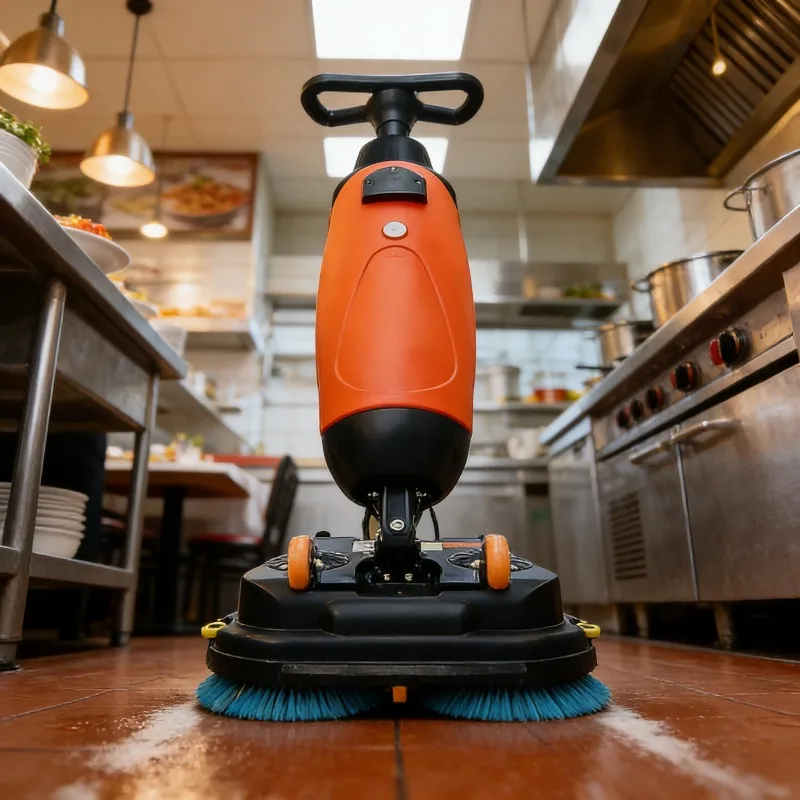 

Поломоечная машина с ручным управлением для уборки полов в проходах супермаркетов, 20-дюймовая автоматическая поломоечная-сушильная машина, ручное оборудование для уборки