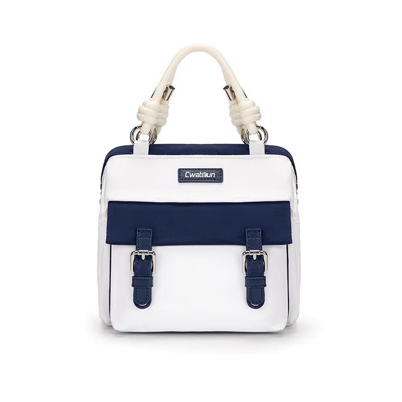 College style SLR camera bag, contrasting color casual portable messenger child and mother bag, shoulder camera bag.