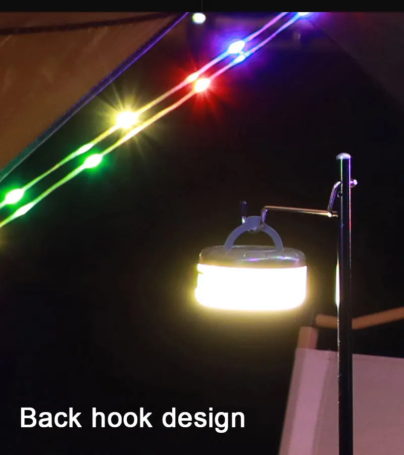 Luci A Stringa Portatili Da Campeggio – Bobina Retrattile 9,8m – Ricaricabili USB C, 5 Modalità, Impermeabili, Con Power Bank - 2