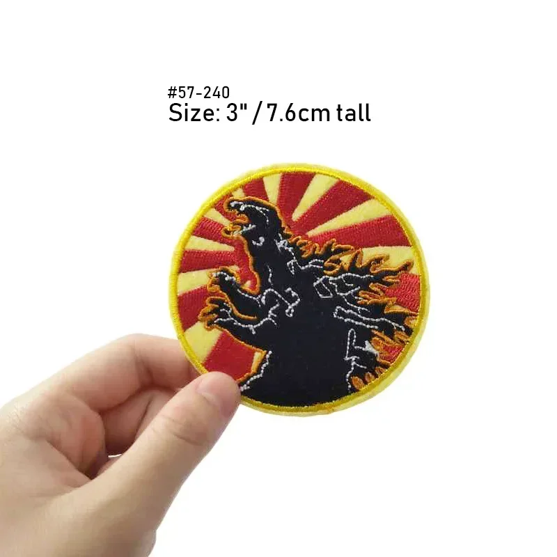 Godzillas VS King Kong of Monster DIY Fabric Patches Anime Figure Cartoon Thermoadhesive Pants Garment Decoration Stickers Gift