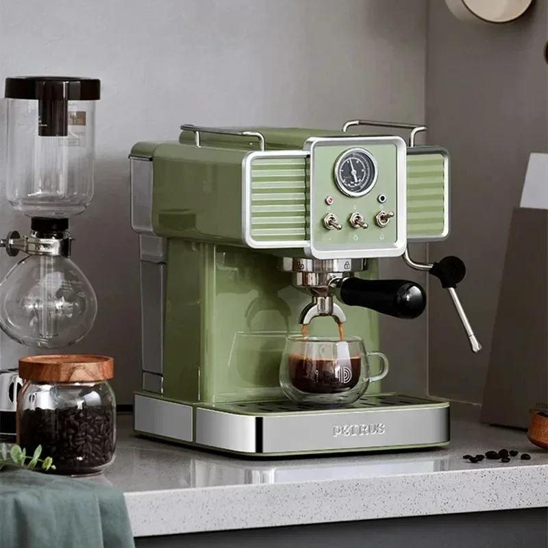 Home 9 Bar Coffee Machines Espresso Steam Milk Frother Petrus Coffee Machine Italian Semi Automatic Pump Type Coffee Maker