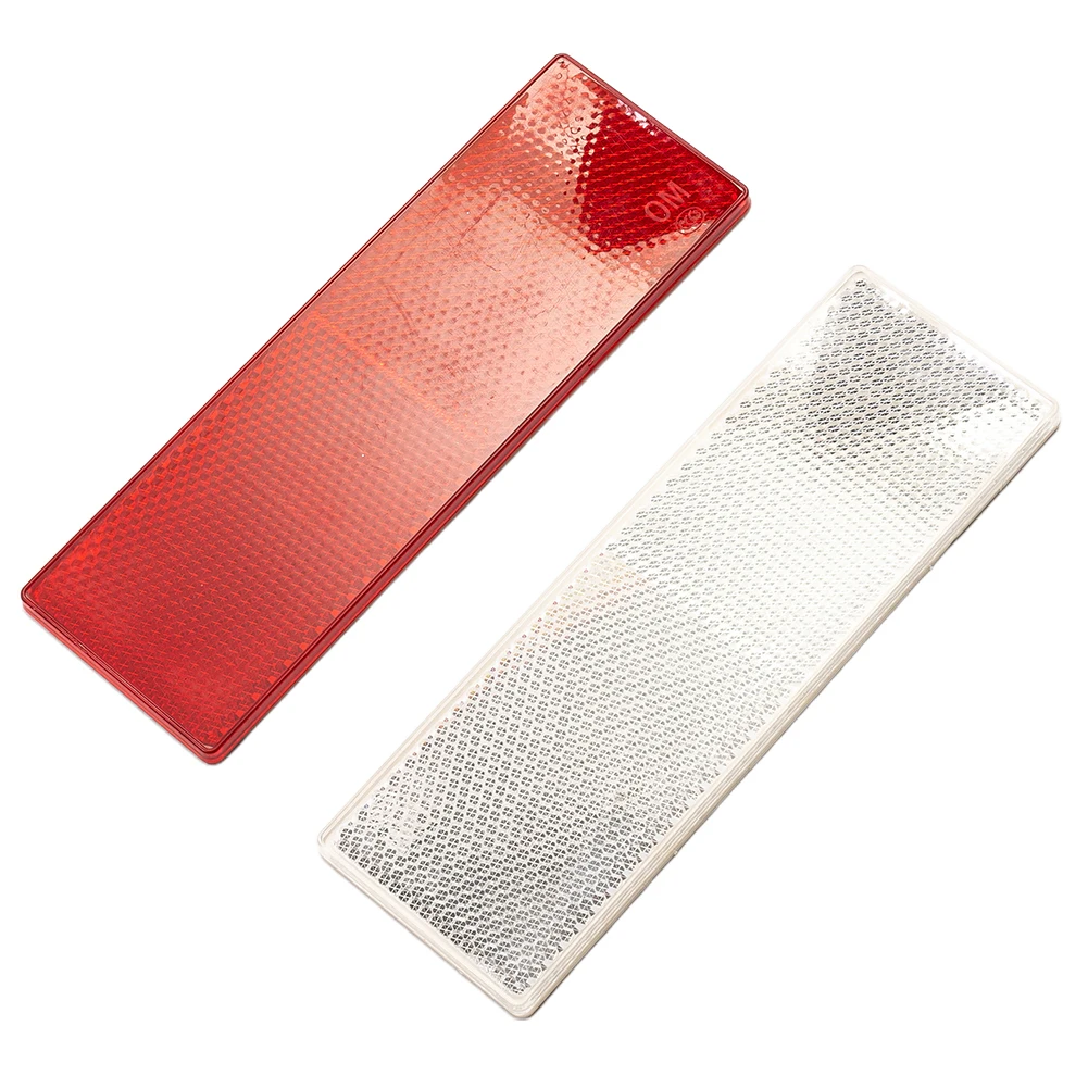 Car Safety Reflective Stickers Plastic Red White 15x5cm 2Pieces Include For Trucks 2PCS Brand New High Quality