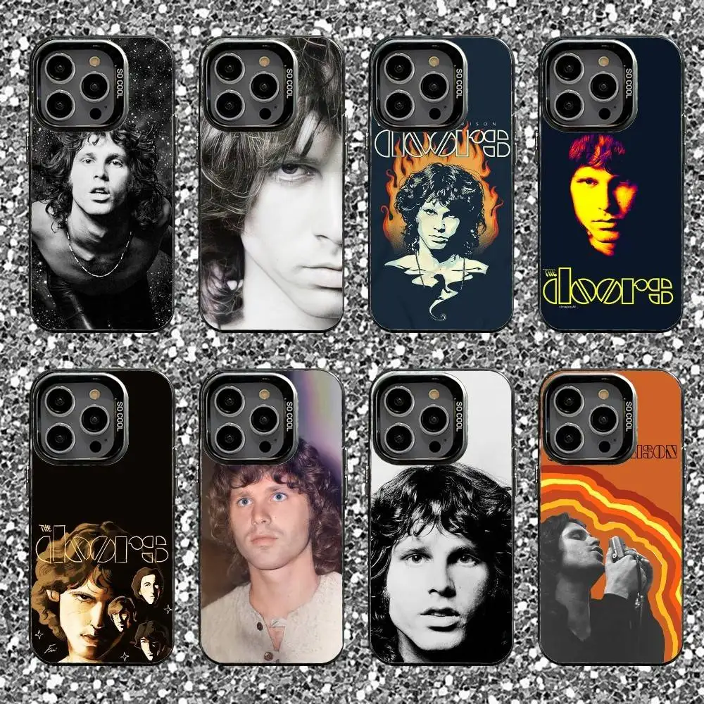 

Jim M-Morrison Phone Case For iPhone 16,15,14,13,12,11,Pro,XS,Max,Plus,Mini,SE Black Candy Matte Shockproof Cover