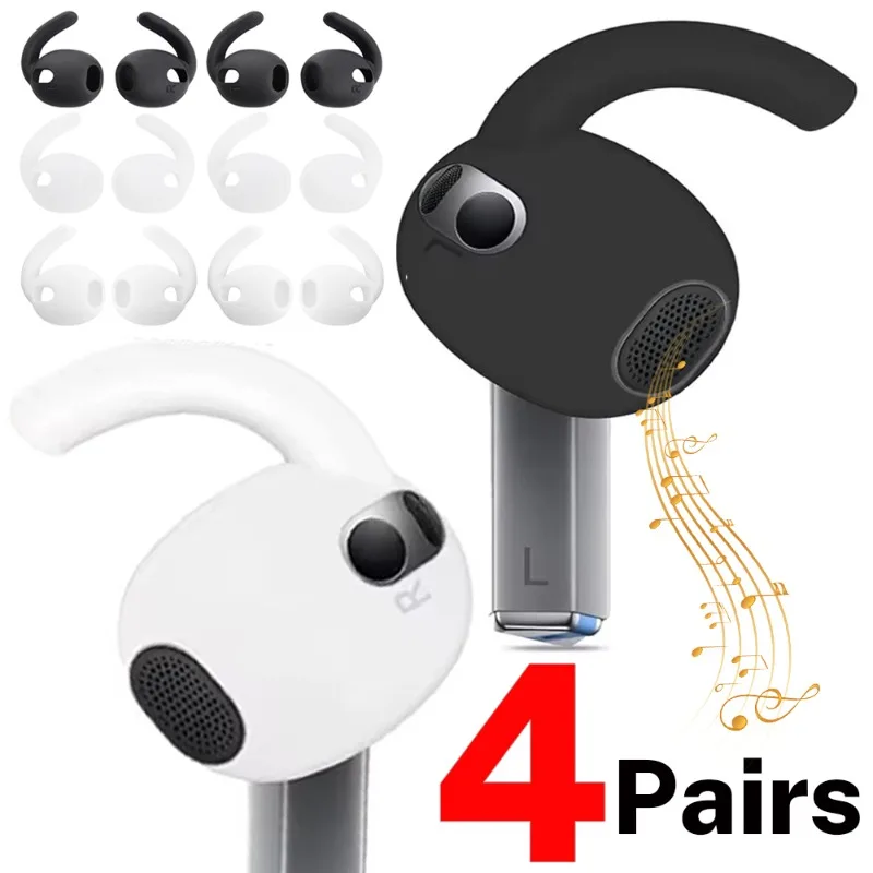 For Samsung Galaxy Buds 3 Flexible Soft Silicone Eartips Sport Earhooks Non-Slip Anti-Slip Comfortable Earbuds Case Cover Buds 3