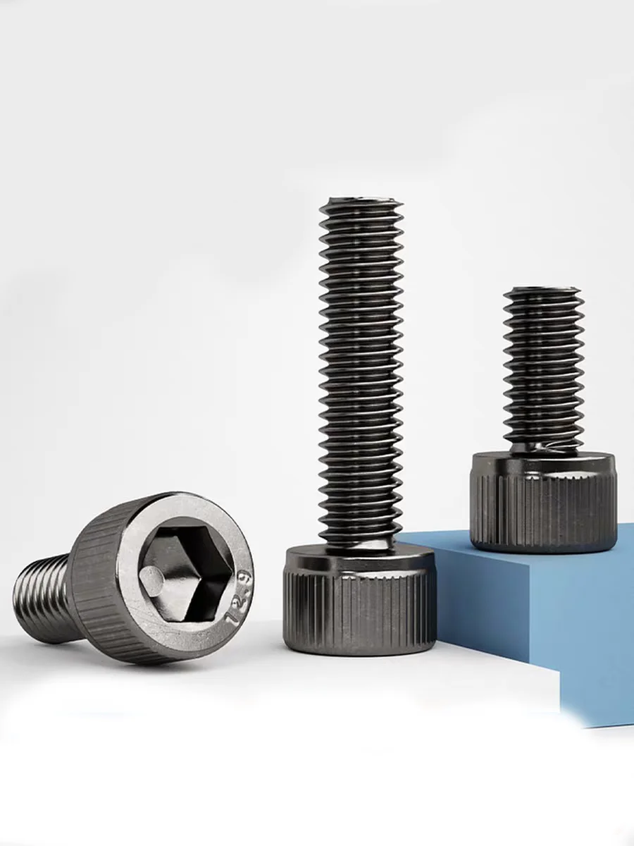 

Grade 12.9 Alloy Steel Knurled Allen Socket Head Cap Screws DIN912 UNC UNF 0#-10# Hex Socket Bolts