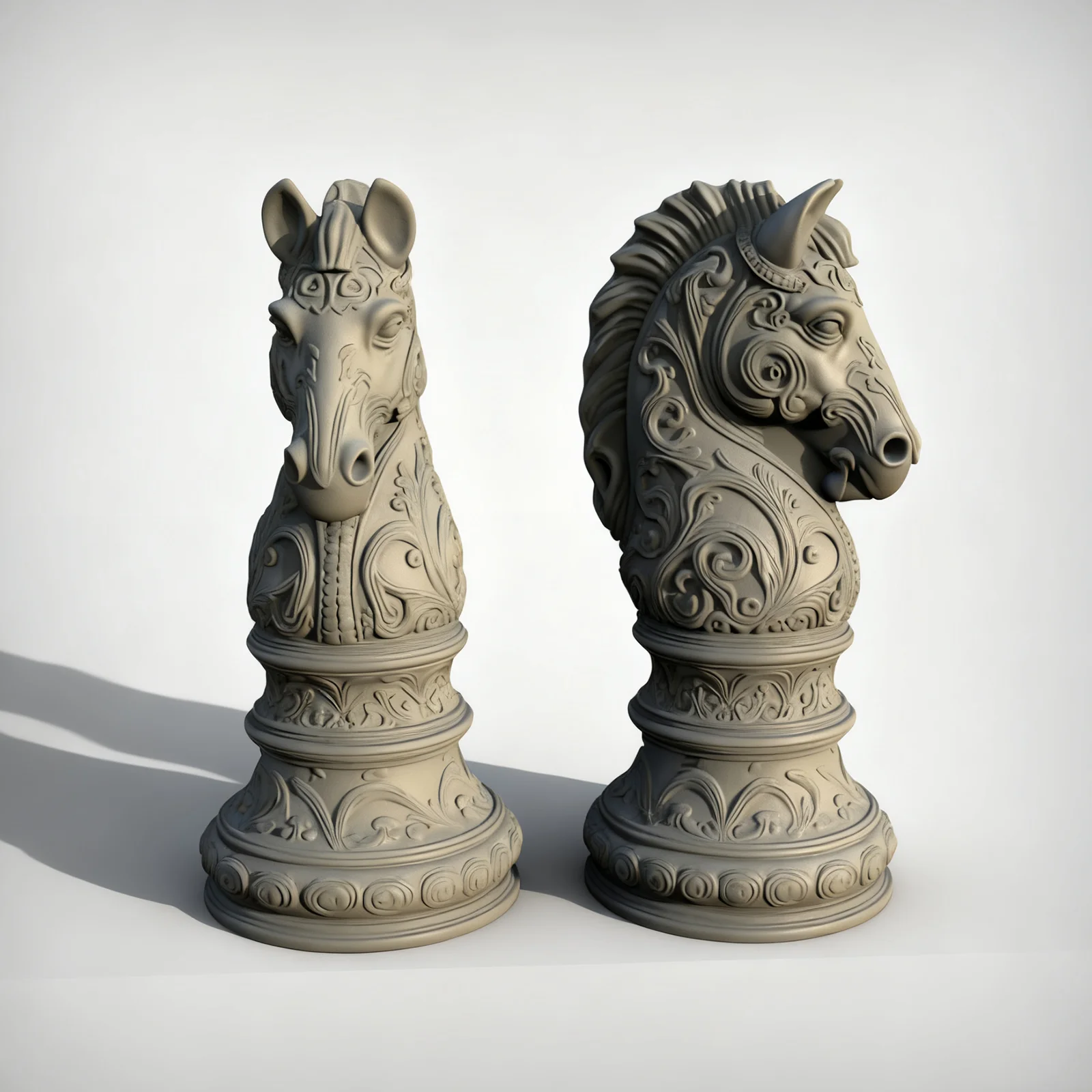 Large 3D Chess Knight Silicone Mold Vintage Horse Head Statue Resin Mould DIY Concrete Gypsum Candle Making Home Decor Ornament view 5