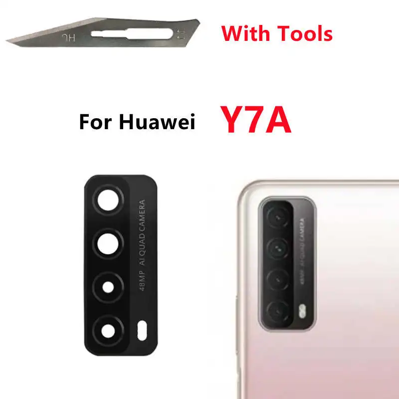 Rear Back Camera Lens Glass For Huawei Y7A Y9A Y9S Y5P Y6P Y7P Y8P/Y9 2019/Y9 Prime 2019 Cover with Adhesive Sticker Repair Tool