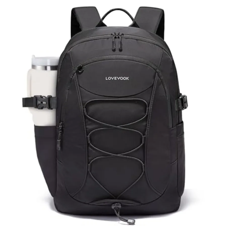 

Mens Backpack with Giant Tumbler Holder Pocket, Everyday Laptop Backpack Commuter Travel Work Computer Bag for Women, Waterproo