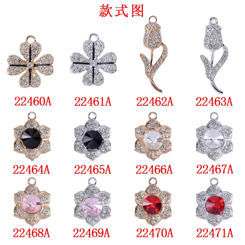 كامل الماس زهرة توليب الأشعة فوق البنفسجية اللون الاحتفاظ سبائك الملحقات DIY مزاجه شخصية أقراط أقراط اكسسوارات المواد