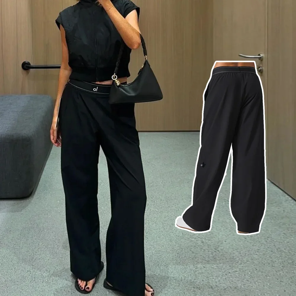 

New Yoga Women's High Waist Pants Casual Wide Leg Straight Sweatpants