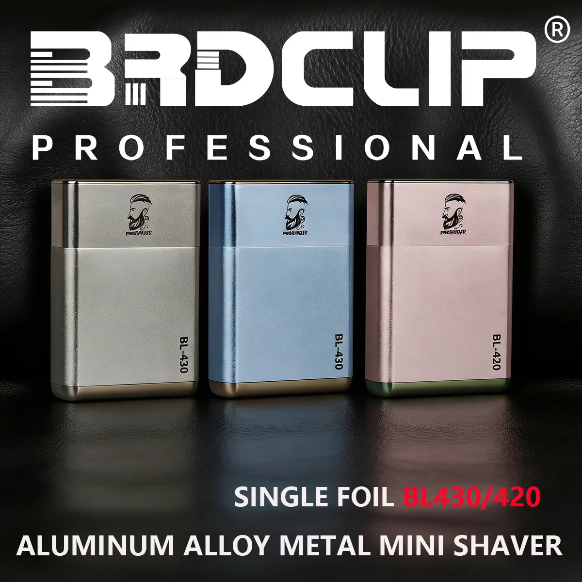 BRDCLIP Mini Electric Shaver Zinc Alloy Professional Hair Clipper Beard Trimming Machine Barber Bald Head Hair Whitening Tools