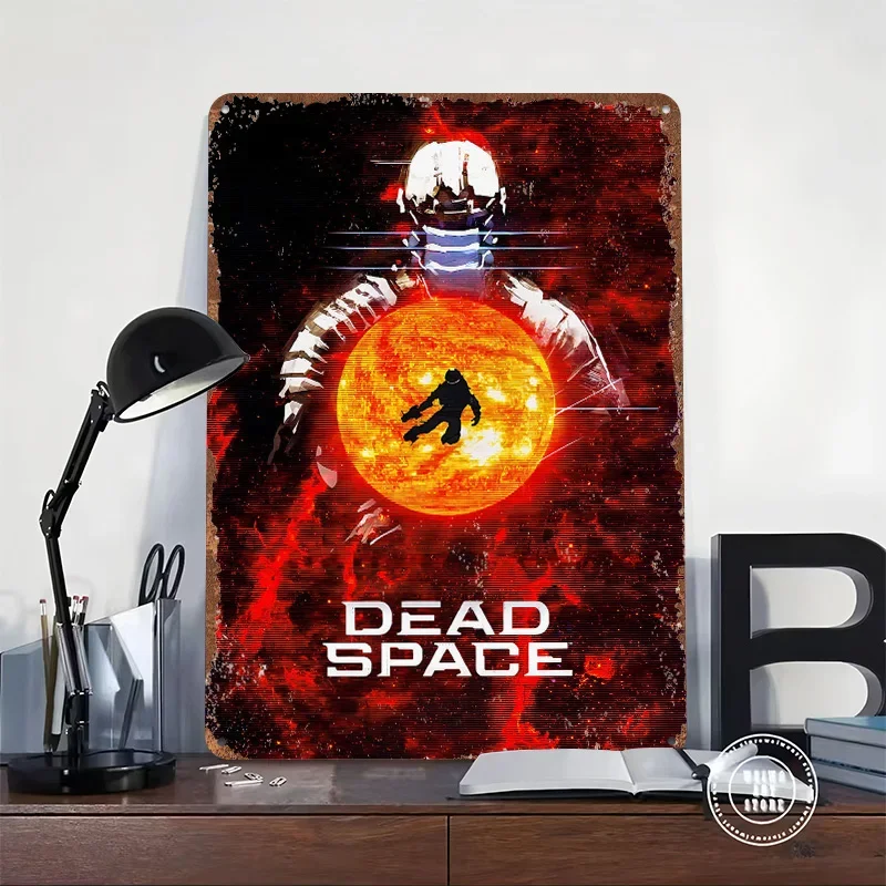 Dead Space Tin Plaque Poster Customized Wall Art Retro Vintage Metal Signs for Man Cave Apartment Decoration Room Office Decor