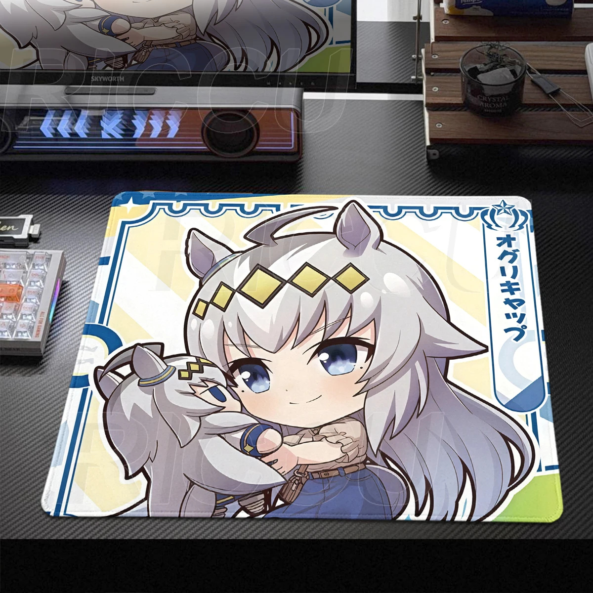 Cute Oguri Cap Umamusume XS Mousepad Computer Gamer Locking Edge E-Sorts Mouse Pad Laptop Gamer Pretty Derby Carpet Cabinet Mats