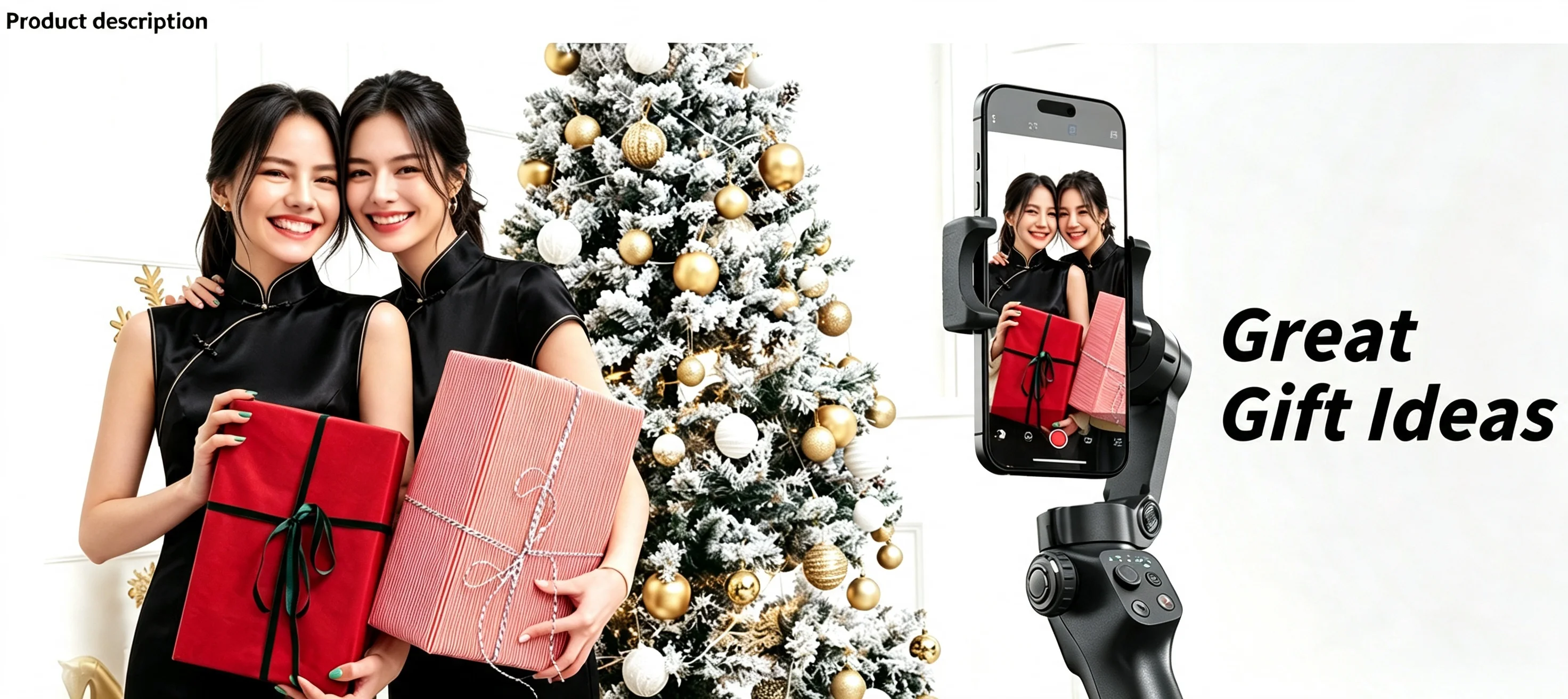 FUNSNAP CM8 3-Achsen-Handgimbal-Stabilisator für iPhone und Android, zusammenklappbarer Handstabilisator für Smartphone-Videoaufnahmen, 8–10 Stunden Akkulaufzeit für Vlogs mit KI-Gesichtsverfolgung – Detail 1