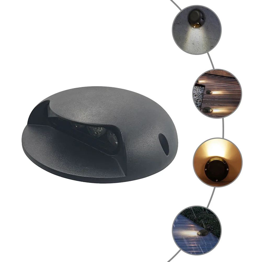

1pcs Side Glow Ground Light 3 Led Lamp Waterproof Outdoor Landscape Lighting For Garden Lawn Path Villa Flood Lights